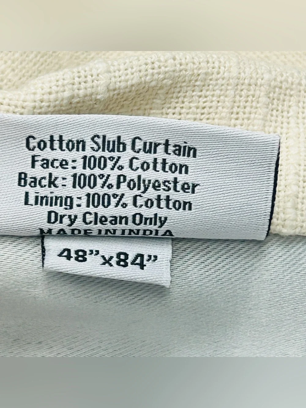 QUINCE Set Of 2 48x84 Cotton Slub Room Darkening Curtains Natural 0121